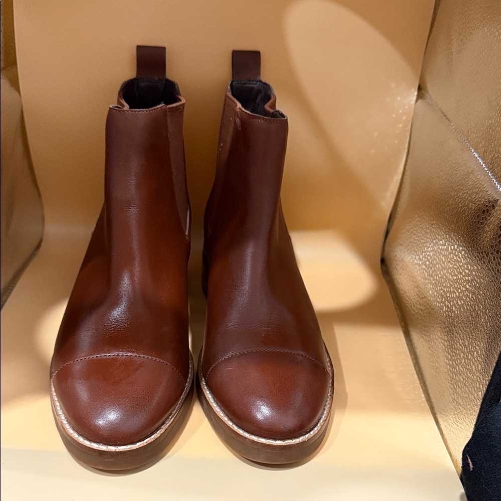 Cole Haan Women's Brown Leather Chelsea Boots